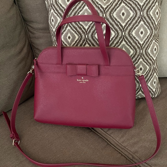 AUTHENTIC KATE SPADE PURSE - BURGONDY/MAROON - Picture 1 of 5